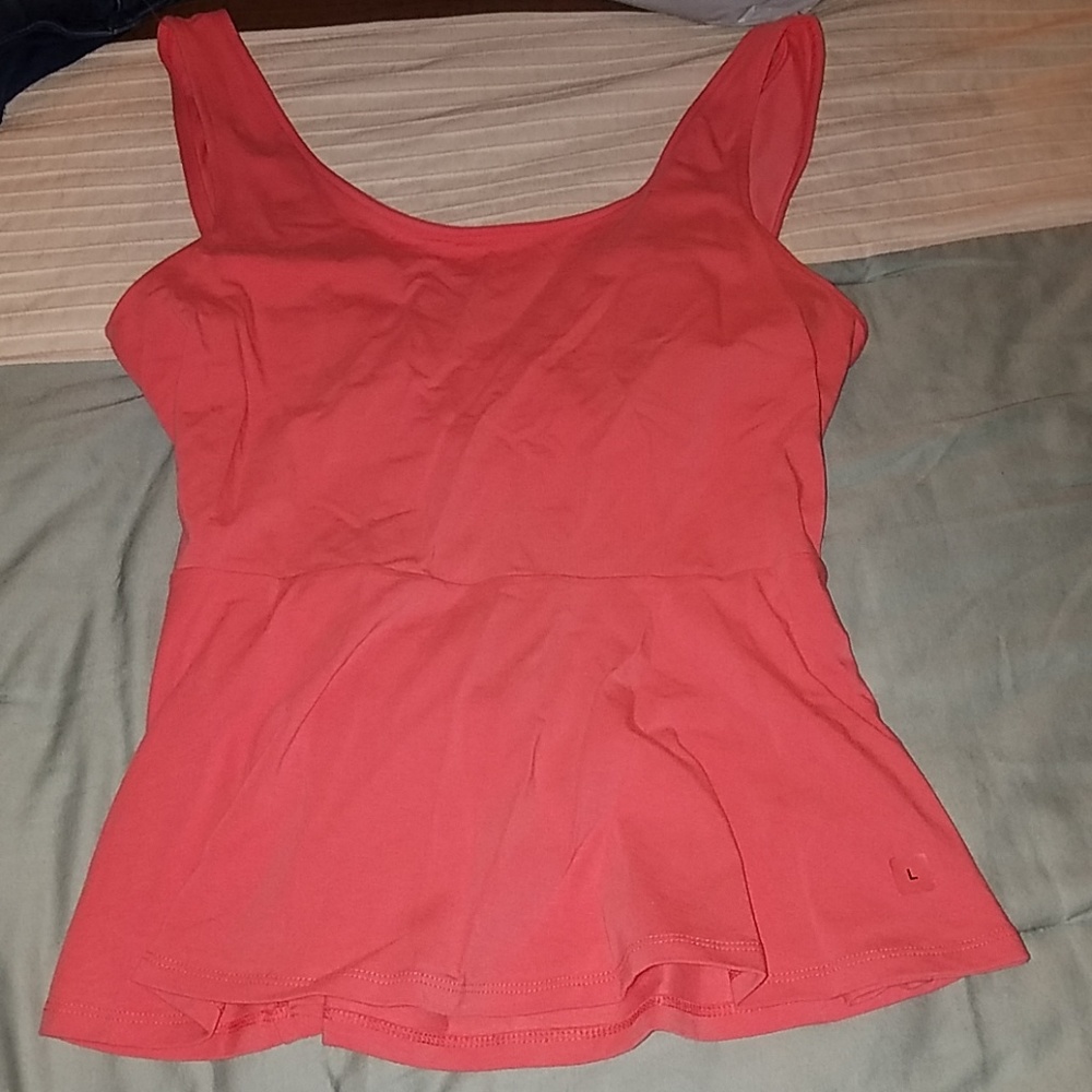 Brand new Express coral peplum top
